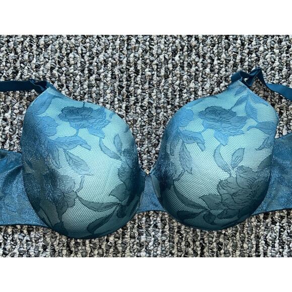 Cacique Invisible Lace Back smoother Lightly Lined Balconette Bra 40F Lingerie - Picture 1 of 6